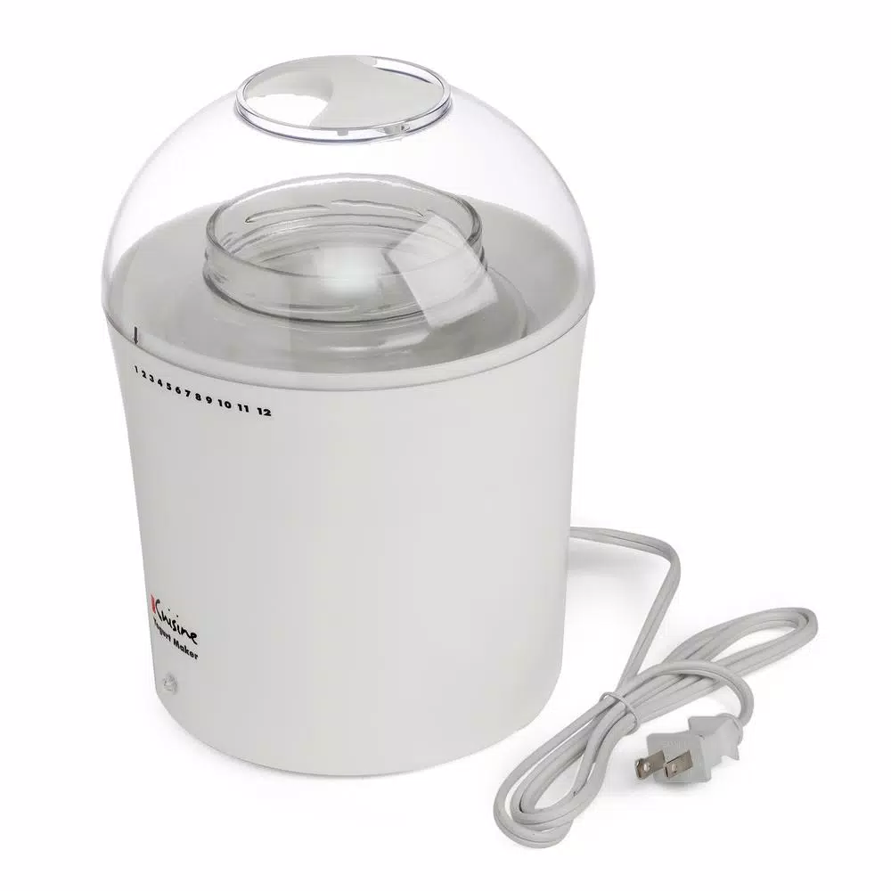 Euro Cuisine 2 Qt. Yogurt and Greek Yogurt Maker with Glass Jar and Cheese Making Kit