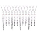 LightShow ColorMotion 24-Light White LED Icicle Christmas String Lights, 8 Effects, Outdoor/Indoor thumbnail 1