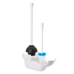 OXO Good Grips Toilet Brush and Plunger Combo Set with Holder, White thumbnail 5