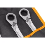WEN 16-Piece Metric Reversible Ratcheting Combination Wrench Set with Storage Pouch thumbnail 7
