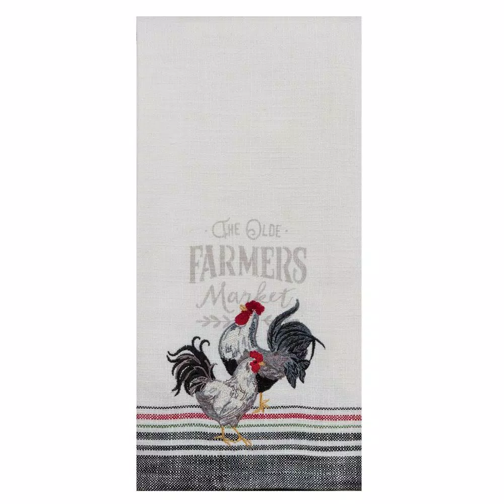 Kay Dee Farmers Market Cotton Multi Kitchen Textiles Set - 4 Piece Rooster Farmhouse Collection