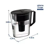 Brita Soho 5-Cup Water Filter Pitcher, BPA-Free, Black thumbnail 5
