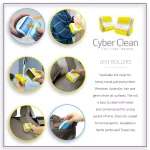 Cyber Clean RollCare Jumbo Washable Reusable Lint Roller with Silver Ion Coating thumbnail 3