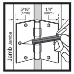 Everbilt 3-1/2 in. x 5/8 in. Radius Oil-Rubbed Bronze Smooth Action Steel Door Hinge thumbnail 6