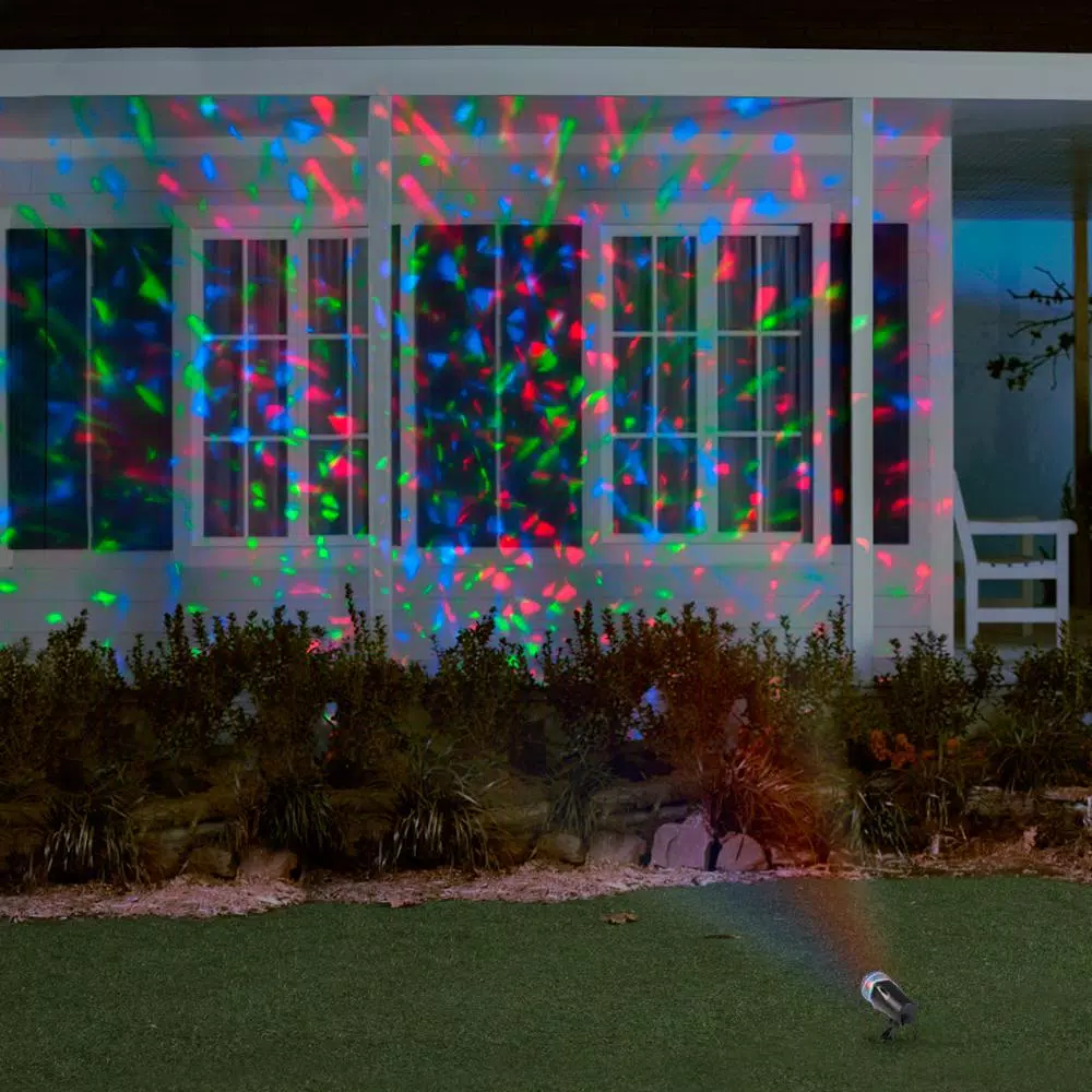 LightShow AppLights Kaleidoscope LED Projection Spot Light - RGB Multi-Color Outdoor Projector