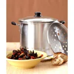 IMUSA 24 Qt. Aluminum Stovetop Steamer with Tempered Glass Lid thumbnail 4