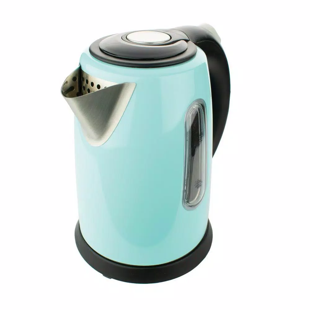 Brentwood Appliances 1-Liter Blue Stainless Steel Cordless Electric Kettle