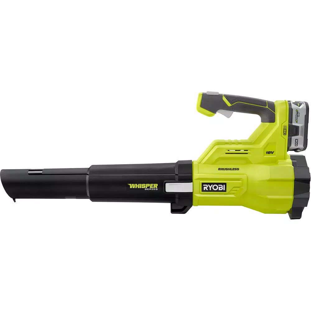 RYOBI 18V ONE+ Brushless Jet Fan Handheld Blower Kit with 4 Ah Battery and Charger