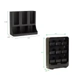 Mind Reader Black Coffee and Tea Station Organizer with Pod, Cup, and Condiment Storage thumbnail 7