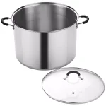Cook N Home 20 Qt. Stainless Steel Stock Pot with Tempered Glass Lid thumbnail 3