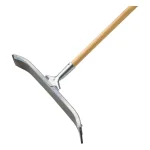 Ettore 24 in. Industrial Curved Floor Squeegee with Scraper Edge and 24 in. Steel Handle thumbnail 1