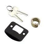 Defiant Highland Matte Black Keyed Entry Door Lever with Square Rose thumbnail 7