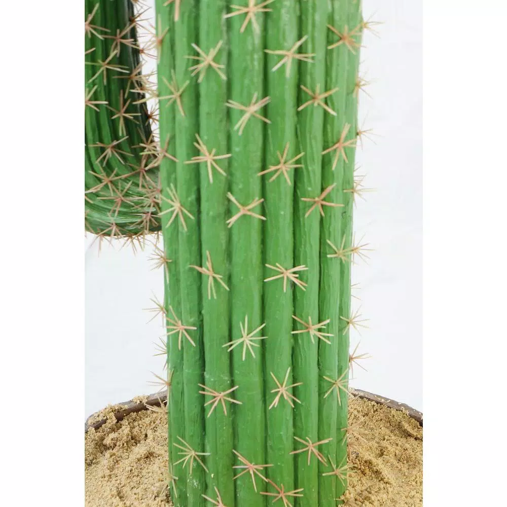 Vintage Home 55 in. Mexican Cactus Artificial Plant in Black Plastic Planter, Indoor/Outdoor