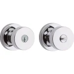 Kwikset Pismo Polished Chrome Round Exterior Entry Door Knob with SmartKey Security thumbnail 3