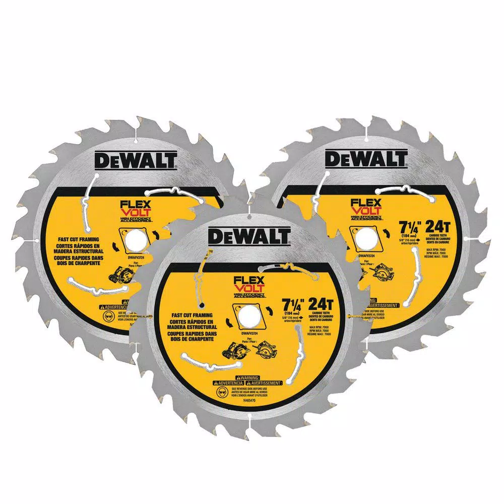 DEWALT FLEXVOLT Bi-Metal Reciprocating Saw Blade Set (8-Piece) with Bonus 7-1/4 in. Carbide Circular Saw Blades (3-Pack)
