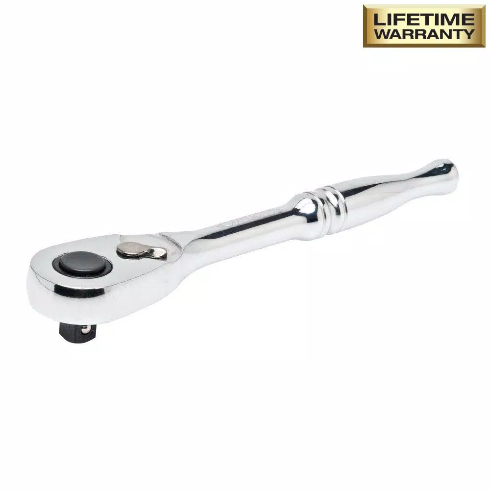 Husky 3-Piece Full Polish Ratchet Set, 1/4 in., 3/8 in., and 1/2 in. Drives