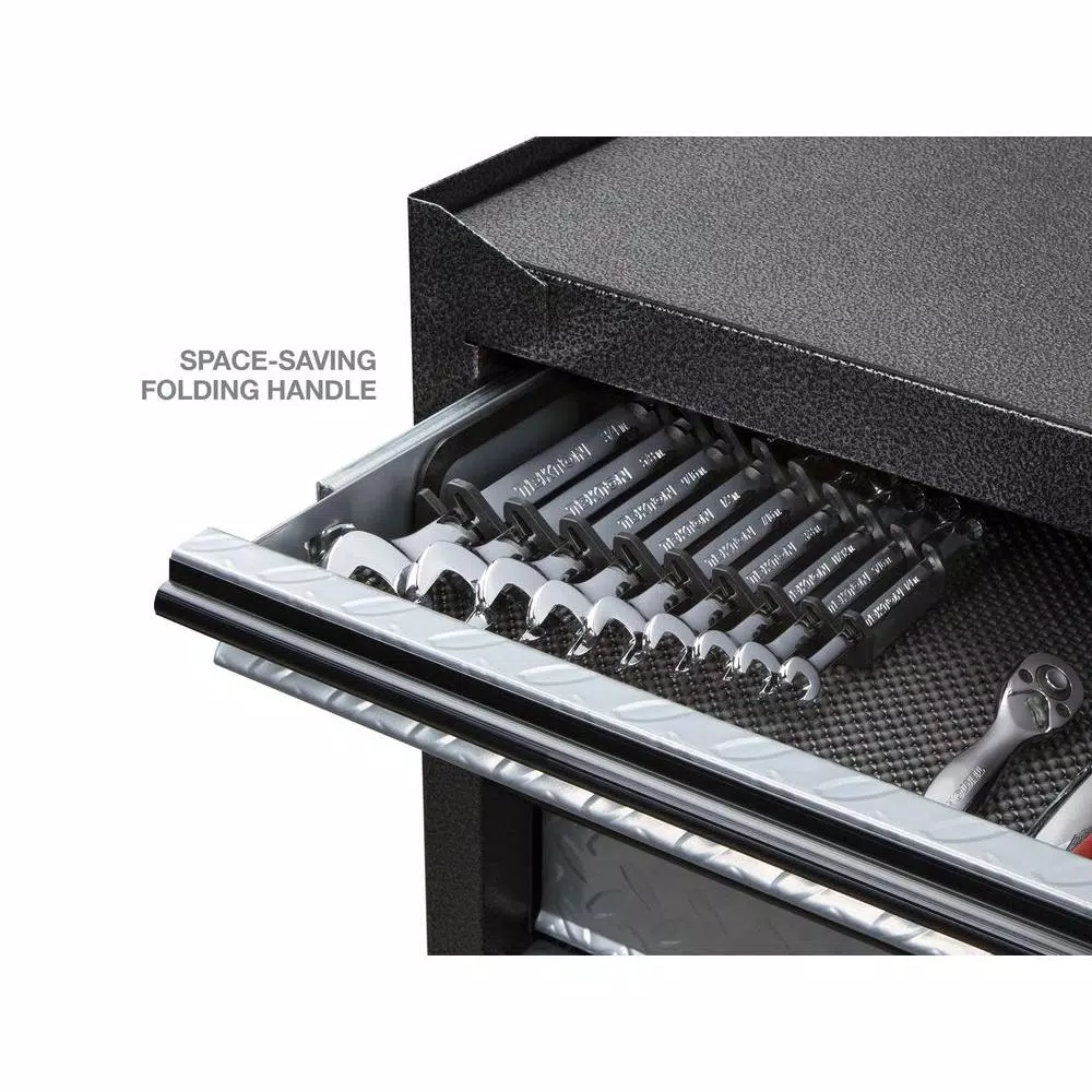 TEKTON 5 in. 9-Tool Store-and-Go Wrench Rack Keeper, Black