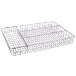 Home Basics Chrome Plated Steel 4-Compartment Cutlery Holder and Utensil Tray thumbnail 1