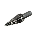 Klein Tools Double Fluted Step Drill Bit, 1/4 in. to 3/4 in., 3/8 in. Hex Shank, High Speed Steel thumbnail 3