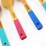 BergHOFF CooknCo Multi-Color Bamboo Utensil Set, 6-Piece Modern Kitchen Tool Set thumbnail 2