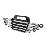 TEKTON 4-Piece Extra Long Flex-Head Ratcheting Box End Wrench Set, SAE thumbnail 1