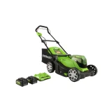 Greenworks 17 in. 48V Cordless Walk Behind Push Lawn Mower with (2) 4 Ah Batteries and Dual Port Charger thumbnail 4
