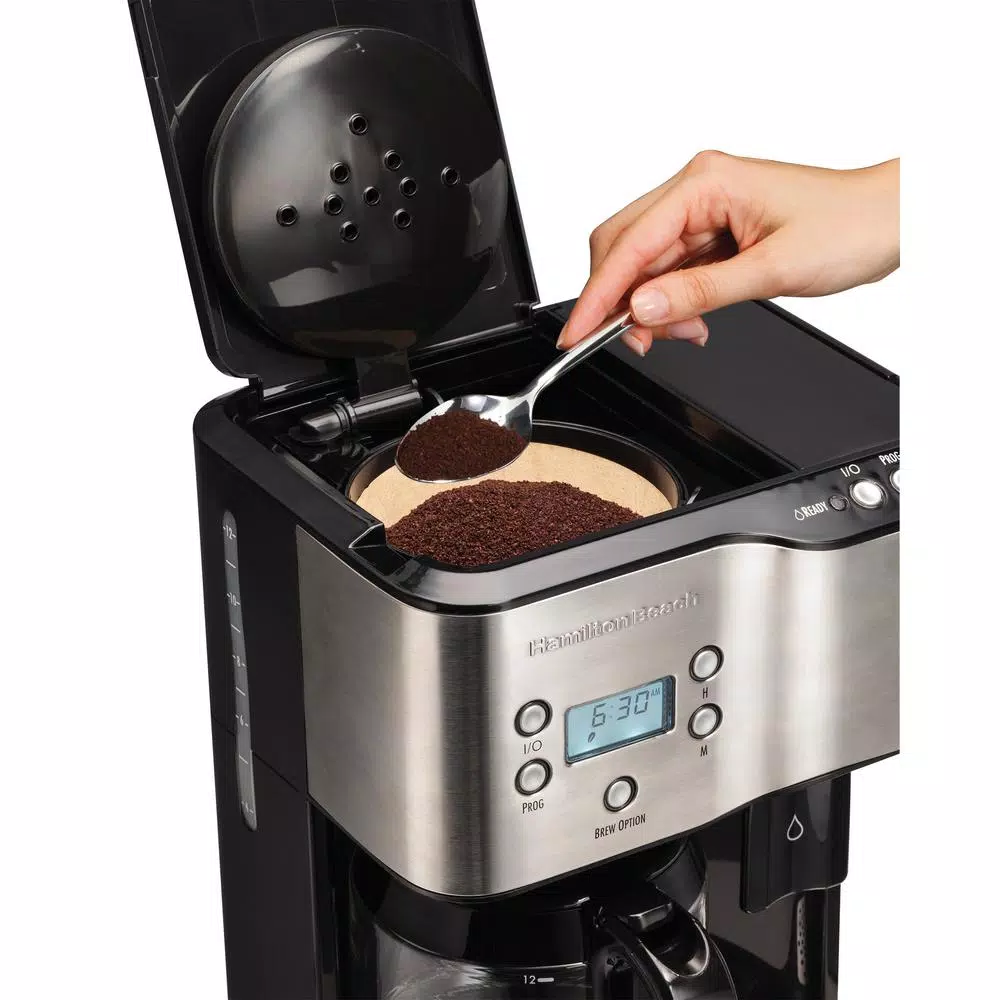 Hamilton Beach 12-Cup Programmable Coffee Maker and Hot Water Dispenser, Black