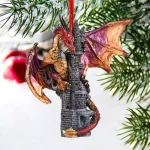Design Toscano Zanzibar Gothic Dragon Holiday Ornament, 4.5 in. Hand-Painted Resin thumbnail 6