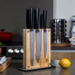 SCHMIDT BROS. Schmidt Brothers Carbon6 7-Piece Stainless Steel Cutlery Set with Acacia Midtown Knife Block thumbnail 3