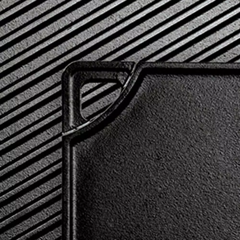 Lodge Double Play 16.75 in. Black Cast Iron Reversible Stovetop Griddle and Grill