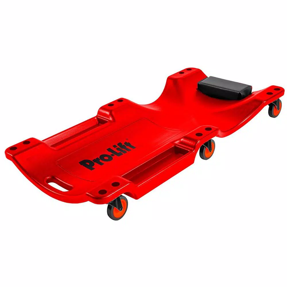 Pro-Lift Pro Lift C-6040 Plastic Mechanic Creeper - 350 lb. Capacity with Padded Headrest & Dual Tool Trays
