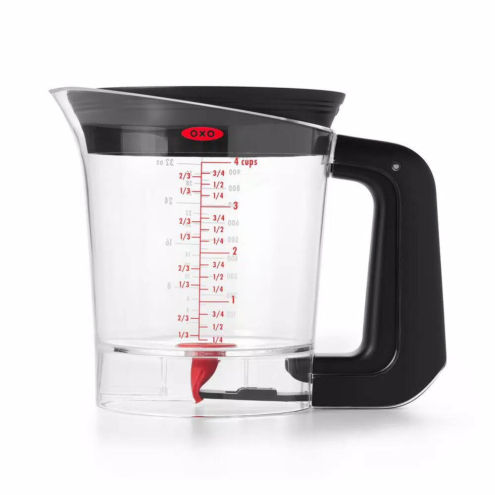 OXO Good Grips 4-Cup Fat Separator with Strainer and Non-Slip Handle