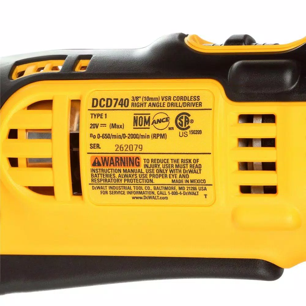 DEWALT 20V MAX Cordless 3/8 in. Right Angle Drill/Driver (Tool-Only)