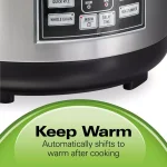 Hamilton Beach 20-Cup Stainless Steel Rice and Hot Cereal Cooker with Rice Rinser and Steam Basket thumbnail 5