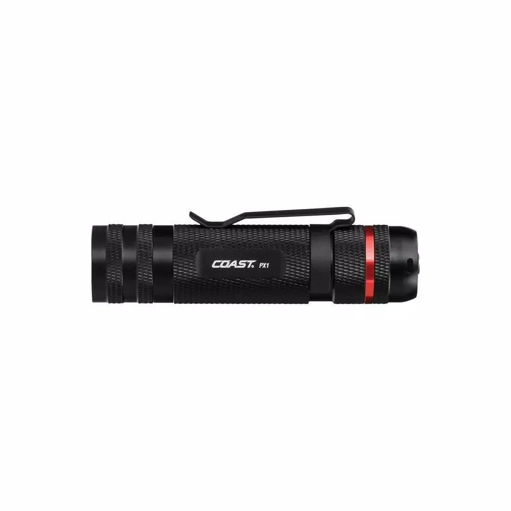 Coast PX1 480 Lumen LED Flashlight with Twist Focus and Reversible Clip
