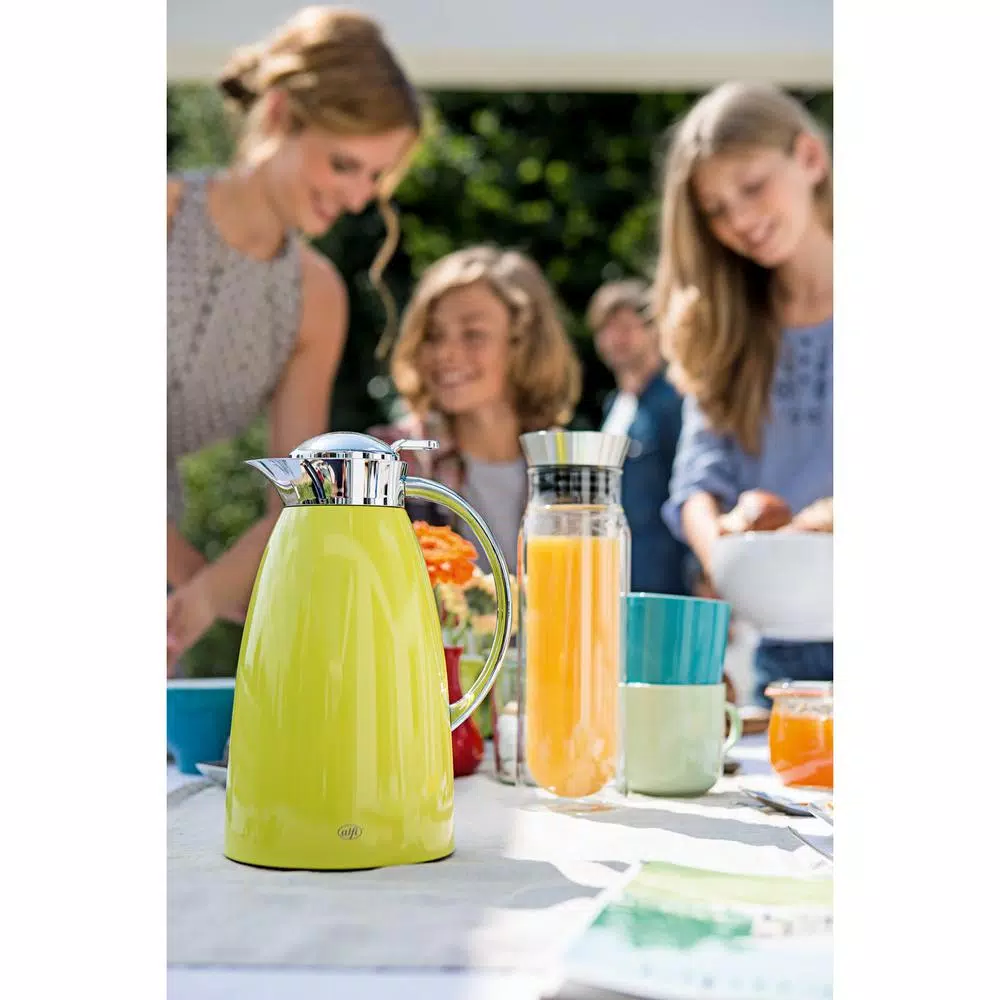 Alfi Gusto Glass Vacuum Carafe, 1.06 Qt. Apple Green Insulated Server