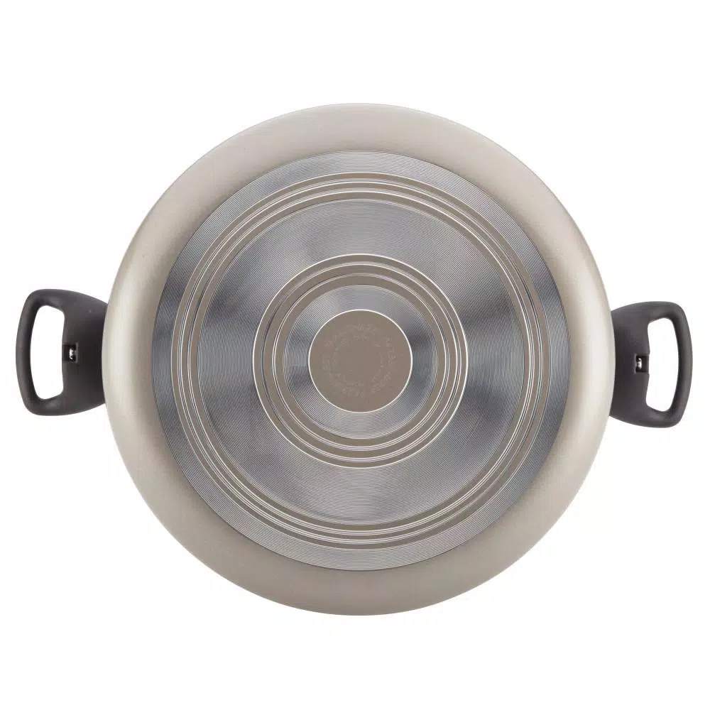 Farberware 10.5 Qt. Aluminum Nonstick Stock Pot with Glass Lid, Champagne