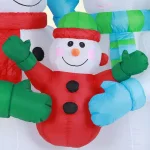 Luxen Home 8 ft. Snowman Family Inflatable Holiday Yard Decor with LED Lights thumbnail 6