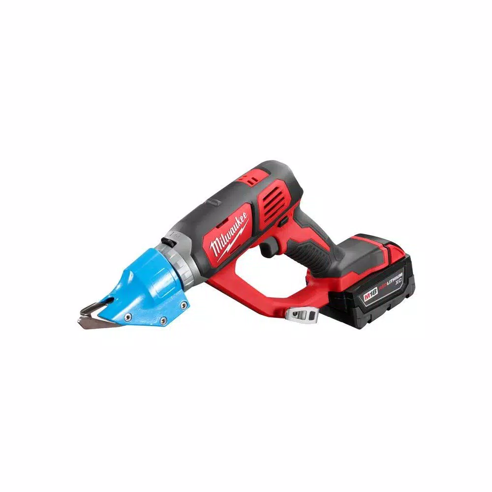 Milwaukee M18 16-Gauge Double Cut Metal Shear Kit with 4.0 Ah Battery and Charger