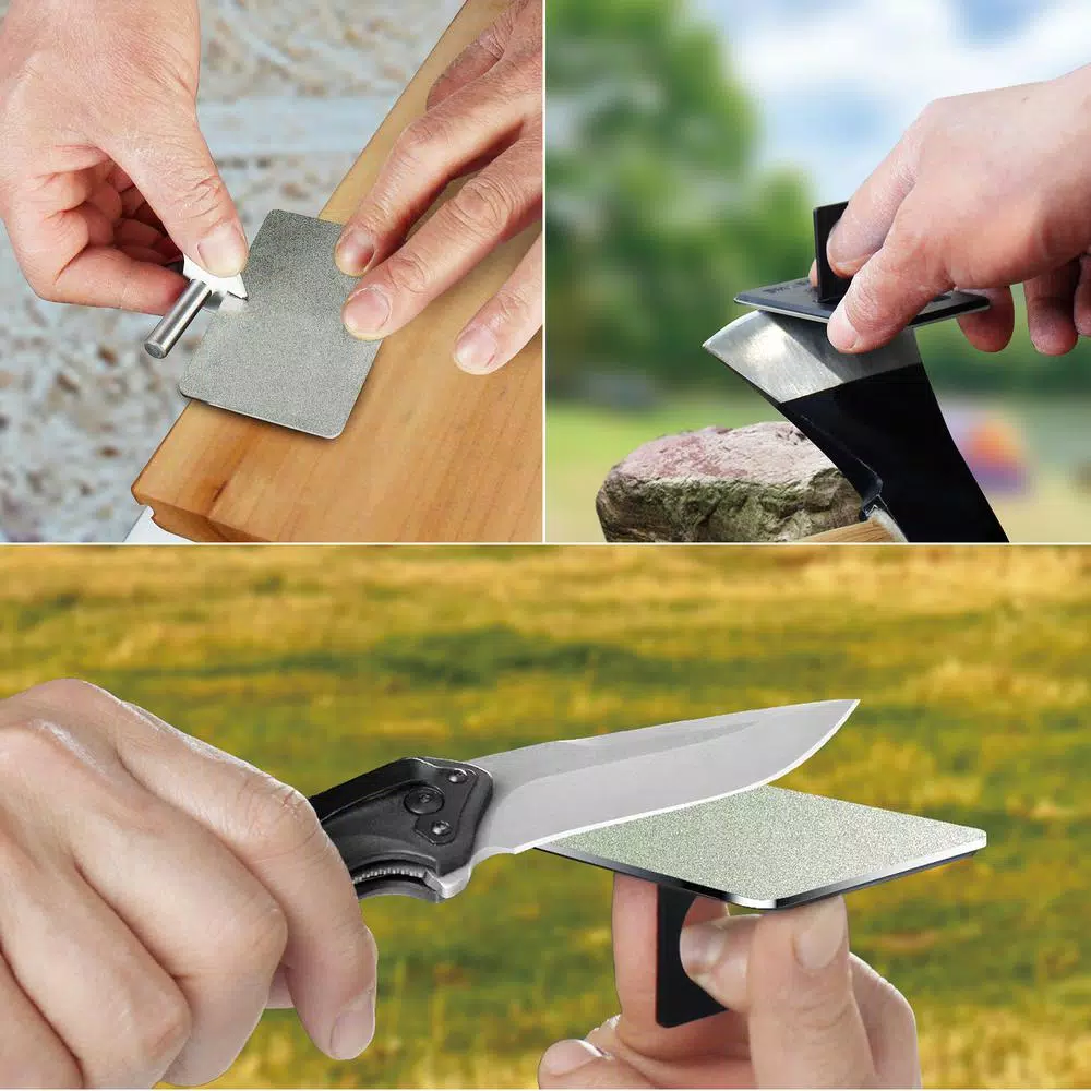 Sharpal 116N Credit Card Size Diamond Sharpening Stone Set, 3-Pack (Coarse, Fine, Extra-Fine)