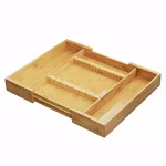 Furinno DaPur Natural Bamboo Expandable Drawer Organizer with Cutlery Storage thumbnail 1