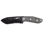 Camillus CK-9.5 4.75 in. 1095 High Carbon Steel Drop Point Fixed Blade Knife with Black Linen Micarta Handle thumbnail 1