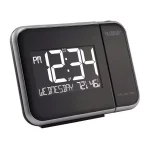 La Crosse Technology Digital Projection Alarm Clock with Indoor Temperature and Humidity Display, Black thumbnail 3