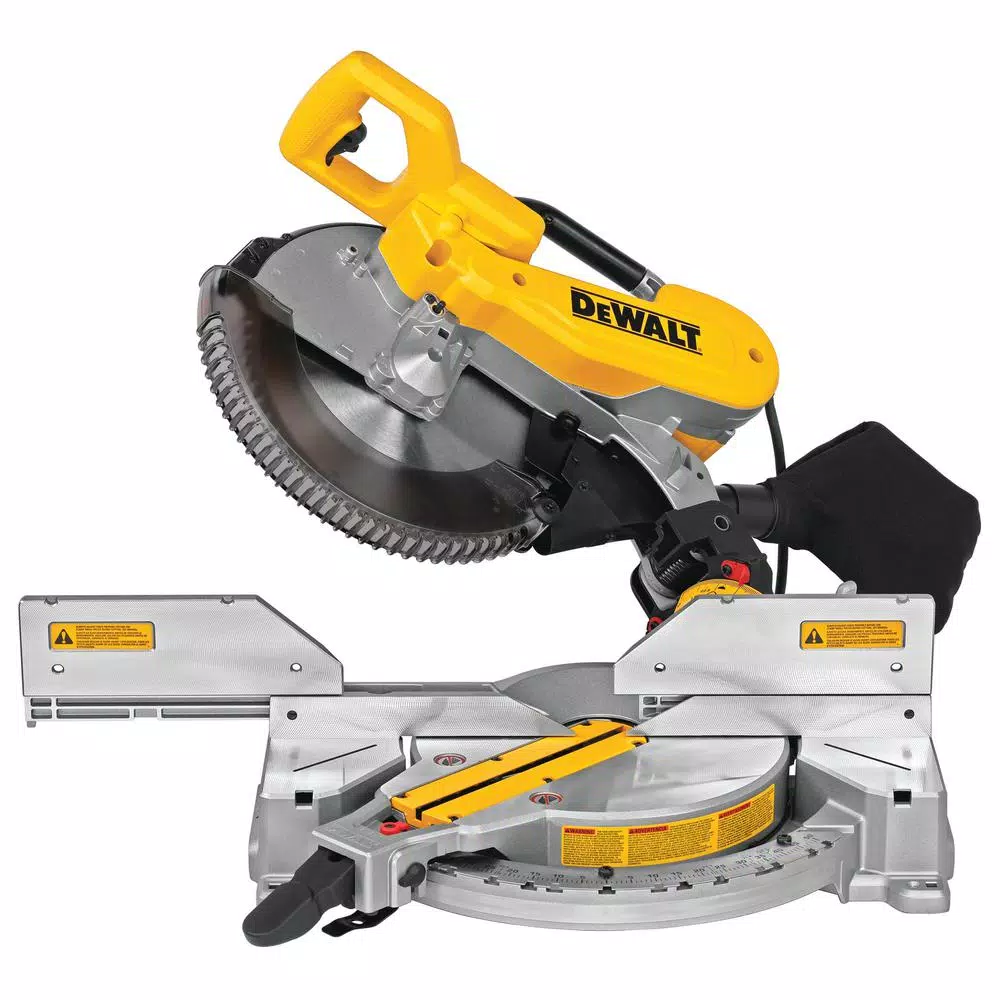 DEWALT 12 in. Double Bevel Compound Miter Saw with Heavy-Duty Work Stand, 15 Amp Corded