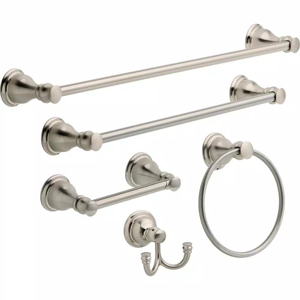 Delta Aubrey Brushed Nickel Towel Ring - Wall Mounted Hand Towel Holder