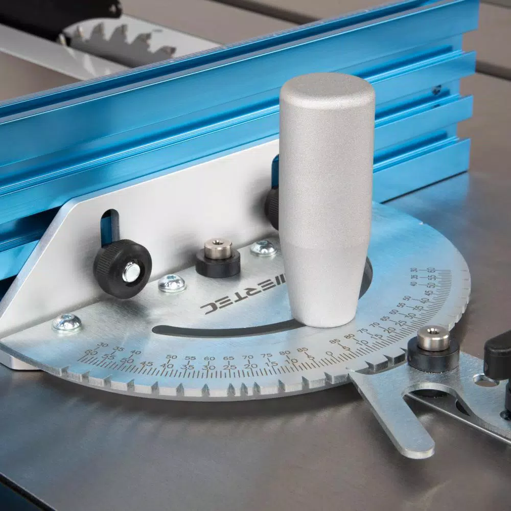POWERTEC Universal Table Saw Miter Gauge with 27 Locking Angle Stops