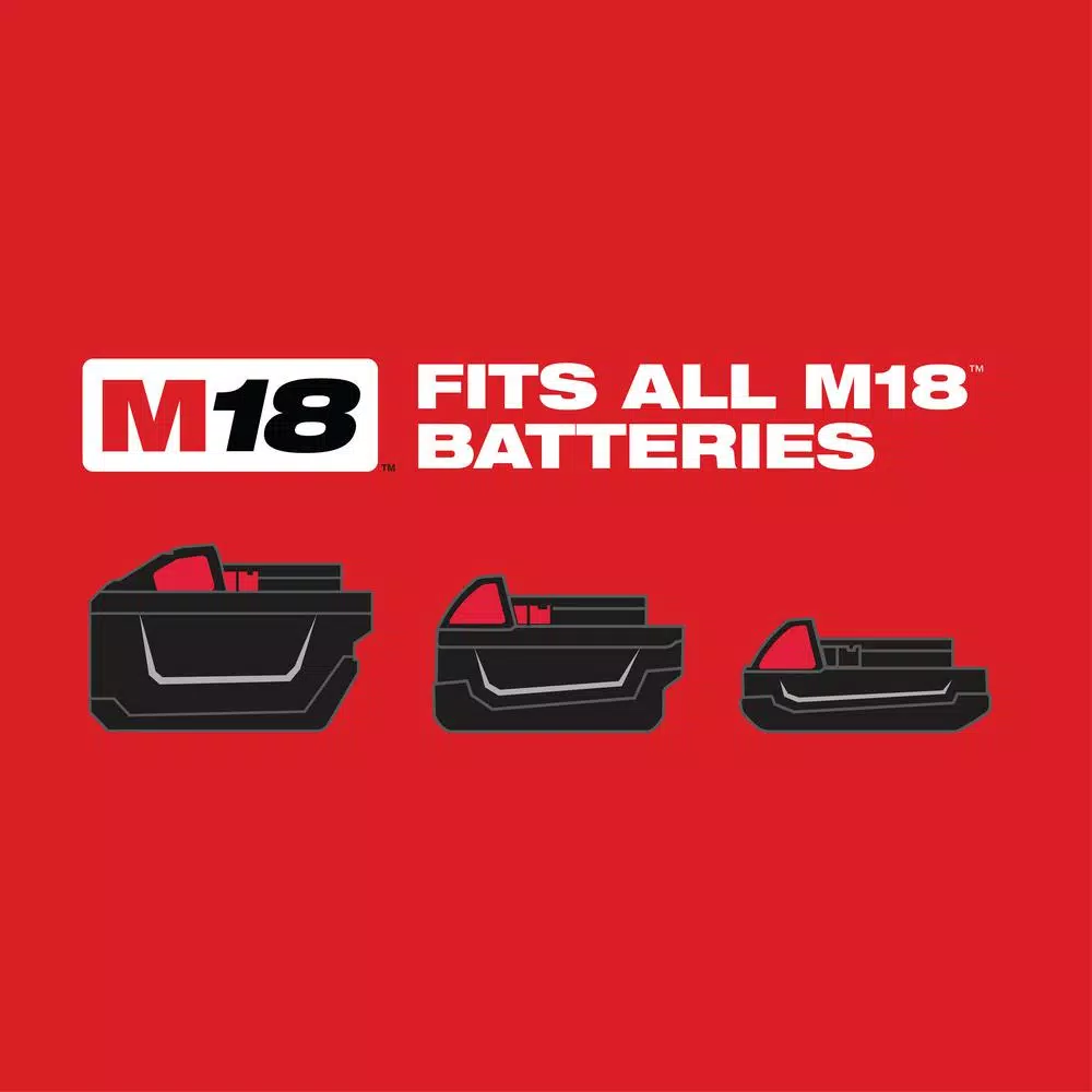 Milwaukee M18 1/2 in. High-Torque Impact Wrench Kit with (2) 3.0 Ah Batteries, Charger & Case