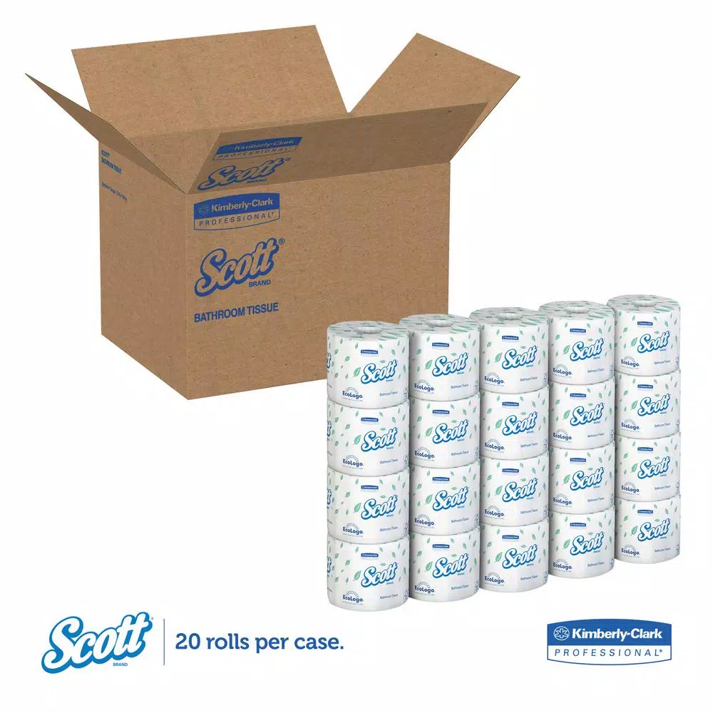 Scott Standard 2-Ply Sheet Bathroom Tissue, 550 Sheets per Roll, 20 Rolls Pack
