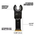 Milwaukee 1-1/8 in. Titanium Bi-Metal Universal Fit Oscillating Multi-Tool Blade thumbnail 3