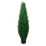 Pure Garden 41 in. Faux Potted Artificial Cyprus Tree, UV Resistant thumbnail 1